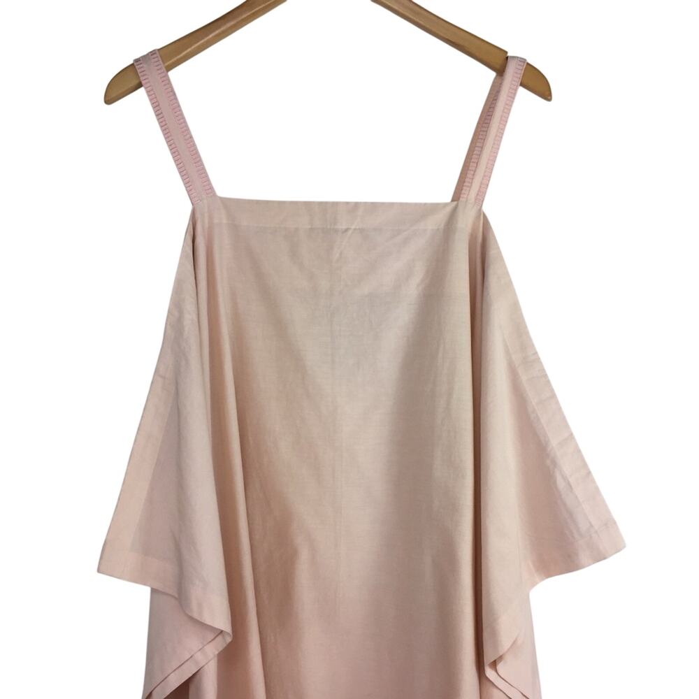 A Peace Treaty Pink Cotton Silk Swim Cover Up Dress Embroidered Tent M/L $285 - Picture 9 of 10